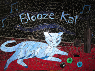 BloozeKat Mosaic by Regina Zasadzinski